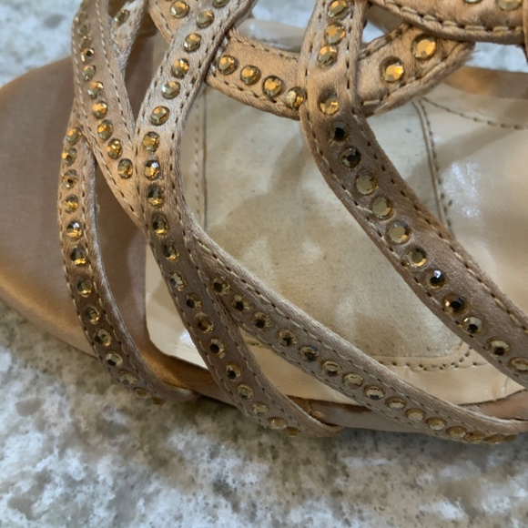 Alex Marie Gold Rhinestone Heels - Picture 4 of 4
